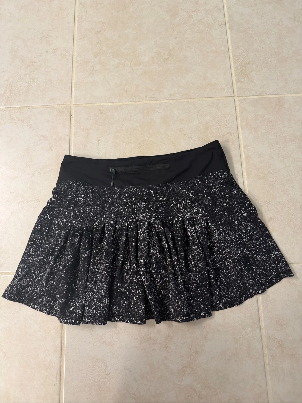 lululemon athletica Black Speckle Performance Skort